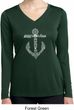 Wild and Free Anchor Ladies Moisture Wicking Long Sleeve Shirt