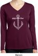 Wild and Free Anchor Ladies Moisture Wicking Long Sleeve Shirt