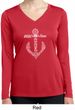 Wild and Free Anchor Ladies Moisture Wicking Long Sleeve Shirt