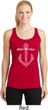 Wild and Free Anchor Ladies Moisture Wicking Racerback Tank Top