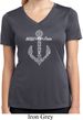 Wild and Free Anchor Ladies Moisture Wicking V-neck Shirt