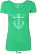 Wild and Free Anchor Ladies Scoop Neck Shirt