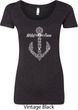 Wild and Free Anchor Ladies Scoop Neck Shirt