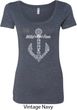 Wild and Free Anchor Ladies Scoop Neck Shirt
