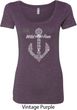 Wild and Free Anchor Ladies Scoop Neck Shirt