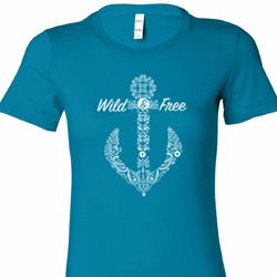 Wild and Free Anchor Ladies Shirts