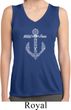 Wild and Free Anchor Ladies Sleeveless Moisture Wicking Shirt