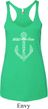 Wild and Free Anchor Ladies Tri Blend Racerback Tank Top
