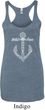Wild and Free Anchor Ladies Tri Blend Racerback Tank Top