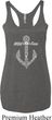 Wild and Free Anchor Ladies Tri Blend Racerback Tank Top