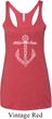 Wild and Free Anchor Ladies Tri Blend Racerback Tank Top