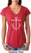 Wild and Free Anchor Ladies Tri Blend V-Neck Shirt