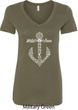 Wild and Free Anchor Ladies V-Neck Shirt