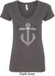 Wild and Free Anchor Ladies V-Neck Shirt