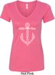 Wild and Free Anchor Ladies V-Neck Shirt