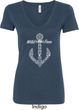 Wild and Free Anchor Ladies V-Neck Shirt