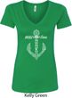 Wild and Free Anchor Ladies V-Neck Shirt