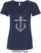 Wild and Free Anchor Ladies V-Neck Shirt