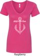 Wild and Free Anchor Ladies V-Neck Shirt