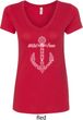 Wild and Free Anchor Ladies V-Neck Shirt
