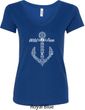 Wild and Free Anchor Ladies V-Neck Shirt