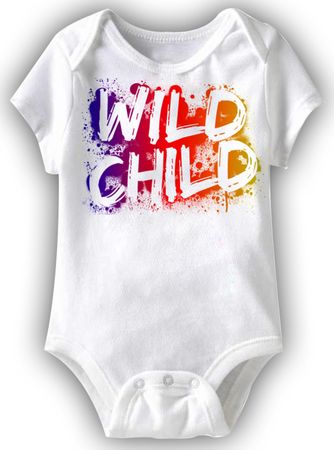 Wild Child Funny Baby Romper White Infant Babies Creeper