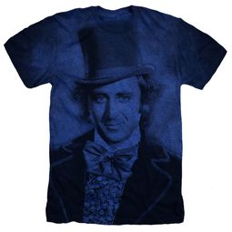 Willy Wonka and The Chocolate Factory Shirt Gene Wilder Heather Royal Blue T-Shirt