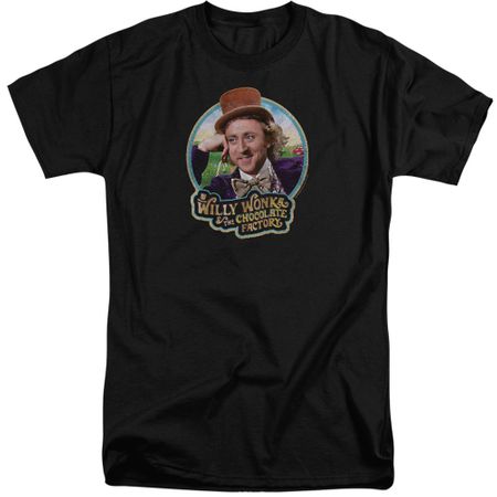 Willy Wonka and The Chocolate Factory Shirt Its Scrumdiddlyumptious Tall Black T-Shirt