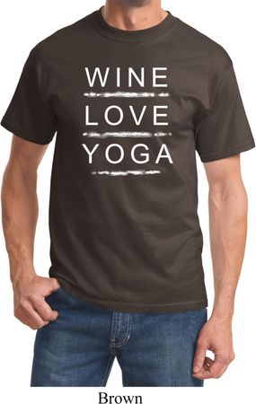 Wine Love Yoga Adult Shirt