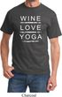 Wine Love Yoga Adult Shirt
