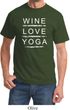 Wine Love Yoga Adult Shirt