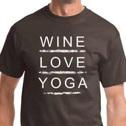 Wine Love Yoga Adult Shirt