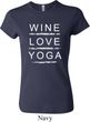 Wine Love Yoga Ladies Crewneck Shirt