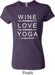 Wine Love Yoga Ladies Crewneck Shirt
