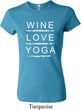 Wine Love Yoga Ladies Crewneck Shirt
