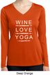 Wine Love Yoga Ladies Dry Wicking Long Sleeve Shirt