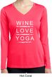 Wine Love Yoga Ladies Dry Wicking Long Sleeve Shirt