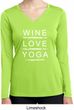 Wine Love Yoga Ladies Dry Wicking Long Sleeve Shirt