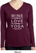 Wine Love Yoga Ladies Dry Wicking Long Sleeve Shirt