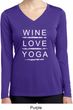 Wine Love Yoga Ladies Dry Wicking Long Sleeve Shirt