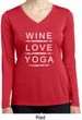 Wine Love Yoga Ladies Dry Wicking Long Sleeve Shirt
