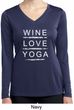 Wine Love Yoga Ladies Dry Wicking Long Sleeve Shirt