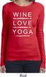 Wine Love Yoga Ladies Long Sleeve Shirt
