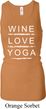 Wine Love Yoga Ladies Longer Length Racerback Tank Top