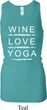 Wine Love Yoga Ladies Longer Length Racerback Tank Top