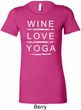 Wine Love Yoga Ladies Longer Length Shirt