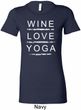 Wine Love Yoga Ladies Longer Length Shirt