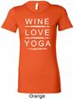 Wine Love Yoga Ladies Longer Length Shirt