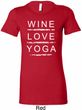 Wine Love Yoga Ladies Longer Length Shirt