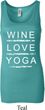 Wine Love Yoga Ladies Longer Length Tank Top